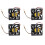 4 Pcs 70X70mm 12V 3-Pin PC Computer Case CPU  Brushless Cooler Cooling Fan Black 1
