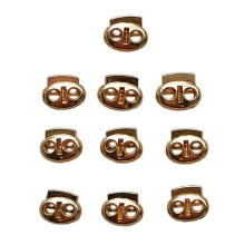 10pcs Alloy Dual Hole Cord Lock for Clothing Backpack Rope Shoelaces G
