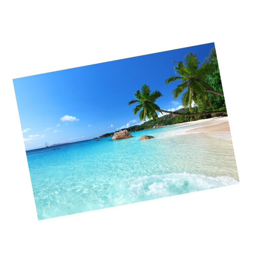 Aquarium Single-sided Adhesive Poster Background Sticker Sandbeach 122 2