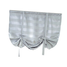 Blackout Tie Up Roman Window Curtain Shade Voile 46x63 Inch Grey