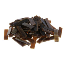 80 Pieces Glass Mosaic Tiles for DIY Arts Crafts Rectangle brown