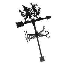 Iron Weather Vane Wind Vane Roof Fence Mount for Patio Yard Measuring