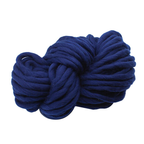 Knitted Throw Blanket for Couch Machine Washable Dark Blue 1