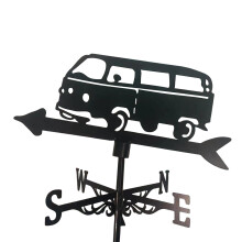 Iron Weathervane Yard Roof Garden Farm Metal Bracket Decoration Bus