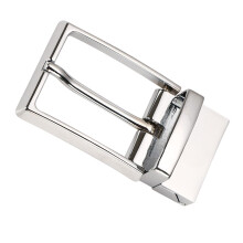 Men's Reversible Alloy Belt Buckle Single Prong Rectangular Pin Belt B