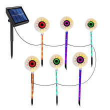 6PCS Halloween Decoration Solar Garden Lights,Scary Eyeball Solar Landscape Lights for Halloween Party Home Garden Decor