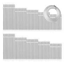 90 Tubos de Carillón de Viento para Decoración Colgante de Exterior, Hogar y Jardín. Tubos Vacíos con Cuerda para Carillón de Viento.