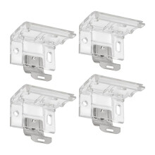 4 PCS Mounting Bracket with Metal Clip, Hidden Mounting Bracket Clips for 1inch (25mm) Pleated Shades Cordless