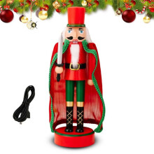 Nutcracker Christmas Decorations Lighted Nutcracker Soldier Tabletop Ornaments Lighted Collectible for Christmas A