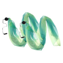 Pair Veil Poi Throw Balls Imitated Silk Adjustable Chain for Belly Dan