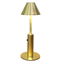 Dimmable Table Lamp Bar Decor Battery Desk Bedside Umbrella Gold
