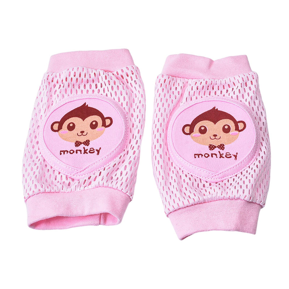 Adjustable Baby Crawling Knee Pads Antislip Cushion For Toddlers Pink