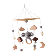 Montessori Baby Crib Mobile Sensory Toy Nursery Decor Crib Rattles Ele