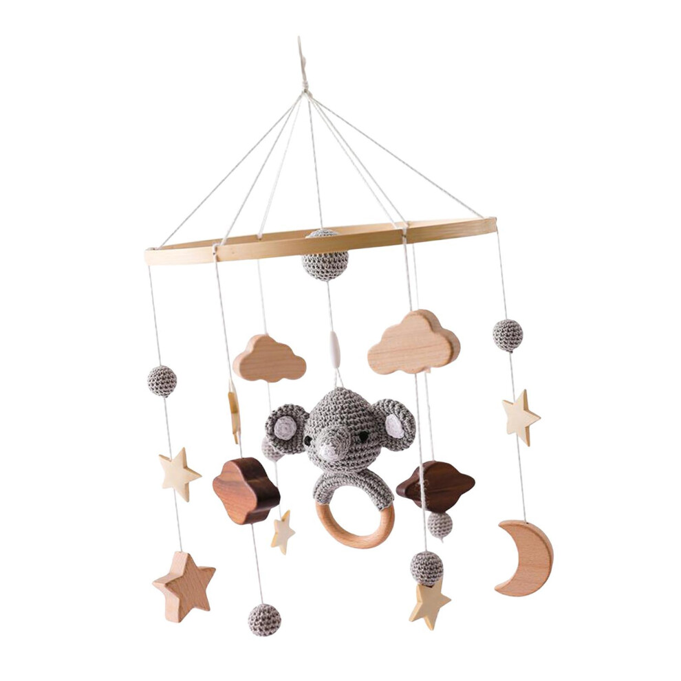 Montessori Baby Crib Mobile Sensory Toy Nursery Decor Crib Rattles Ele