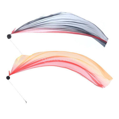 Pair Veil Poi Throw Balls Imitated Silk Adjustable Chain for Belly Dan 1