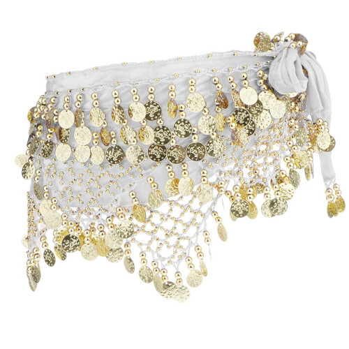 Belly Dance Waist Chain White 1