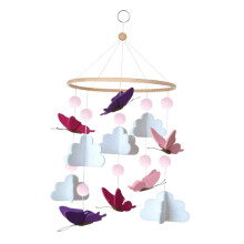 Baby Crib Mobile Felt Wind Chimes Soothing Hanging Decor for Newborn C