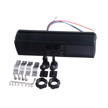 Motorcycle Audio Sound System APP Control FM Radio Stereo Speakers Bla