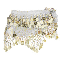 Belly Dance Waist Chain White