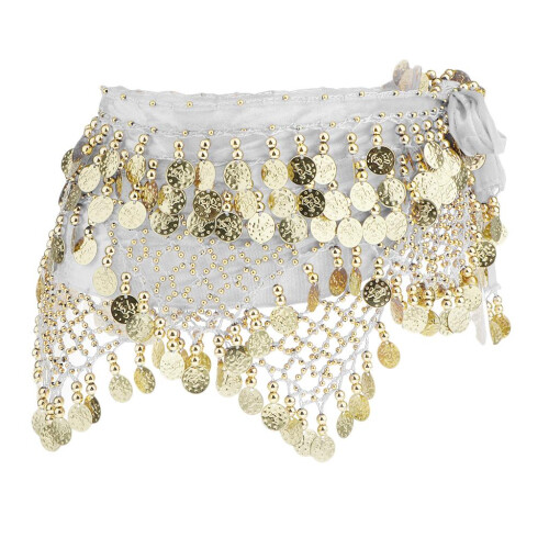 Belly Dance Waist Chain White