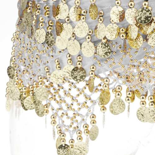 Belly Dance Waist Chain White 2