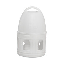 Bird Water Drinker Parakeet Chicken Dove Feeder with Hanging Handle Wh