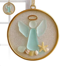 Coastal Christmas Ornaments Acrylic Christmas Coastal Ornament Beach Themed Pendant for Window Wall Living Room Holiday D
