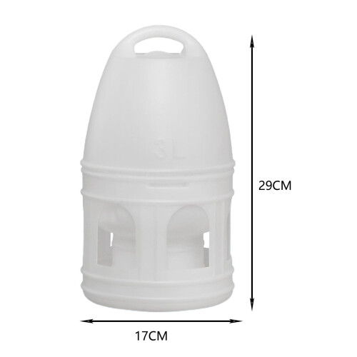 Bird Water Drinker Parakeet Chicken Dove Feeder with Hanging Handle Wh 1