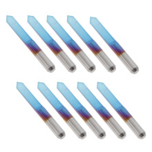 Blue Coated Flat Bottom PCB engraving bits 90 degrees 0.1mm