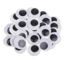 Self-Adhesive Wiggle Eyes Scrapbooking Kid Crafts Moving Eyes 25mm 40p