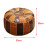 Handmade Boho Moroccan Pouf Cover Unfilled Multi Color Brown 2
