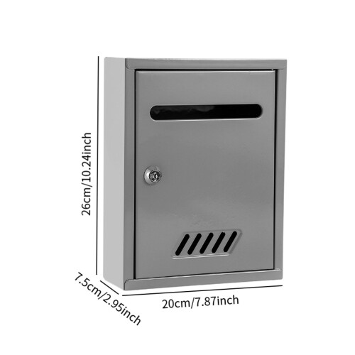 Wall Mount Mailbox Large Locking Mail Box for Home Decoration House Ex 1