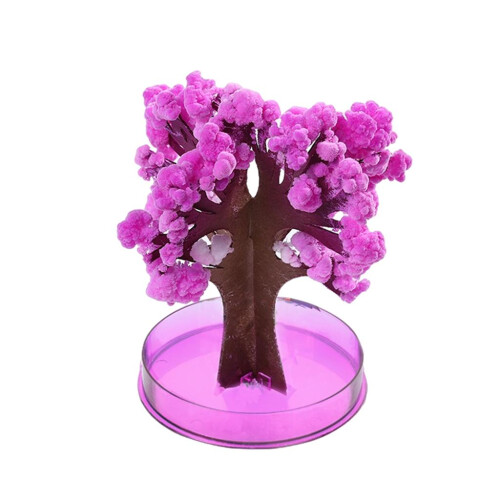 Growing Crystal Tree Toy Fun Christmas Birthday Gift Brown Cherry Tree