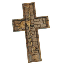 Christian Wooden Wall Cross Cross Chapel Decoration Church Jesus Sculp