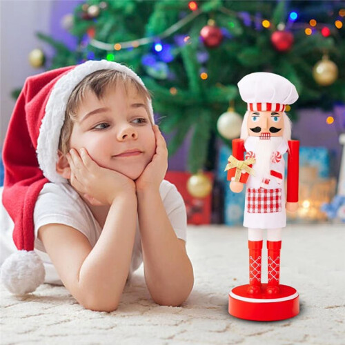 Nutcracker Christmas Decorations Lighted Nutcracker Soldier Tabletop Ornaments Lighted Collectible for Christmas C