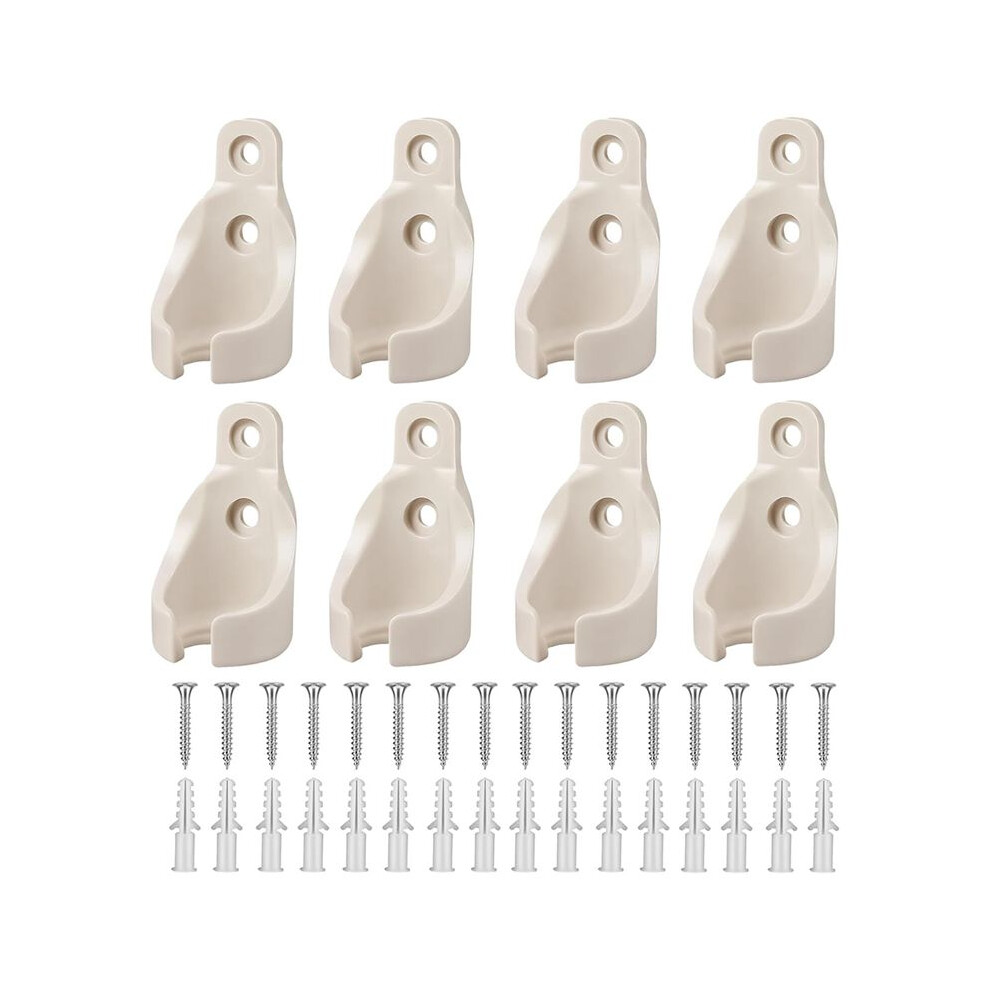 8Pcs Universal Bungee Receivers Brackets Kit For Outdoor Sun Shades And Roller Blinds - Beige 6031024827803
