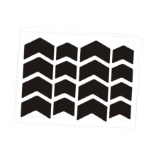 Bike Motorcycle Reflective Stickers Kit Multipurpose Waterproof Black