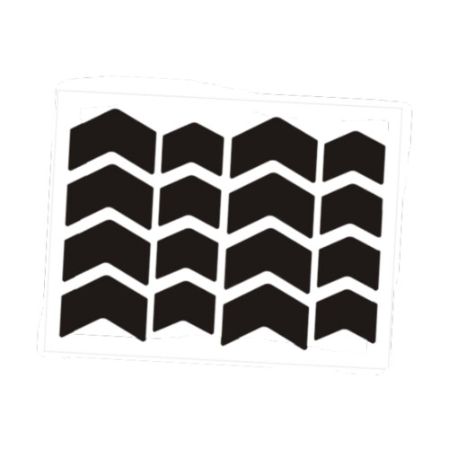 Bike Motorcycle Reflective Stickers Kit Multipurpose Waterproof Black