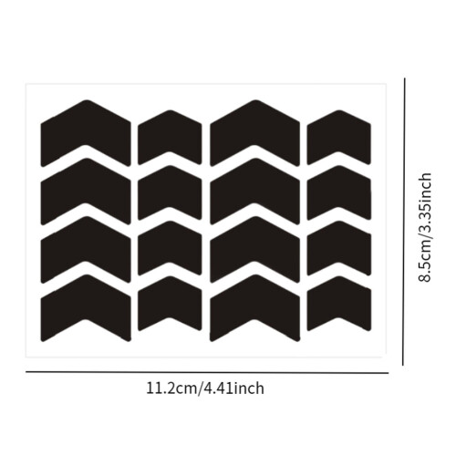 Bike Motorcycle Reflective Stickers Kit Multipurpose Waterproof Black 1