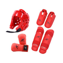 Taekwondo Sparring Gear Set with Shin Guards Footgear for Taekwondo Sp