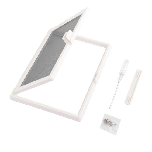 Window Screen Mesh Home Office with Mount Hardware Tool Magnetic Flap