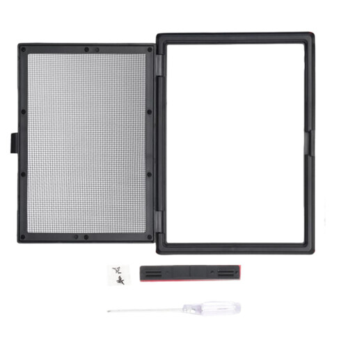 Window Screen Mesh Home Office with Mount Hardware Tool Magnetic Flap