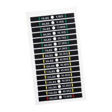 Weight Stack Labels Decals for Fitness Equipment Resistance Trainers W