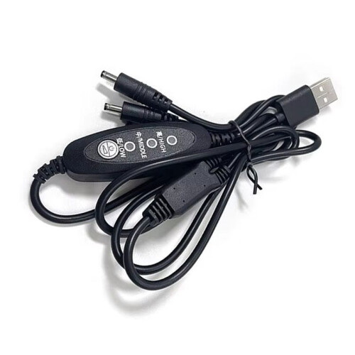 2PCS USB Fan Speed Controller 3 Stage Wind Power Adjustment Cooling Clothes Fan Cable Fan Controller Adaptor Connector 1