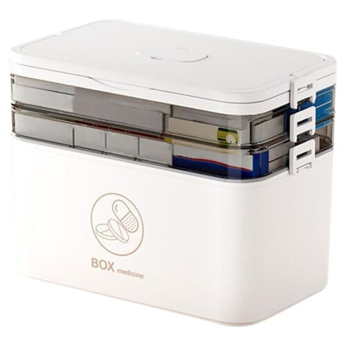 Portable Box Large Capacity Home Kit Family Emergency Box with Multi-Layer Storage Case 1