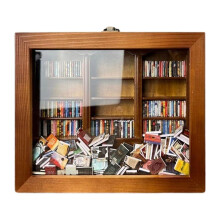 2PCS Anxiety Bookshelf Shake Away Your Anxiety, Bookshelf Decoration, Book Lover Christmas Ornaments, Miniature Book