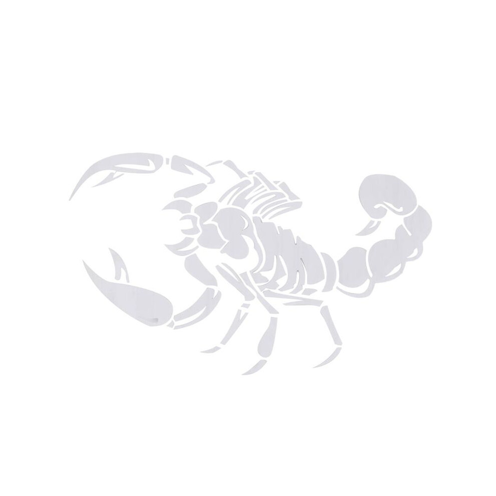 Car Decoration 3D Scorpion Decal Sticker Cool Vinyl Sticker, 40Cm White 4714209457218