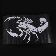 Autodecoratie 3D Schorpioen-Sticker, Coole Vinylsticker, Wit 40 cm
