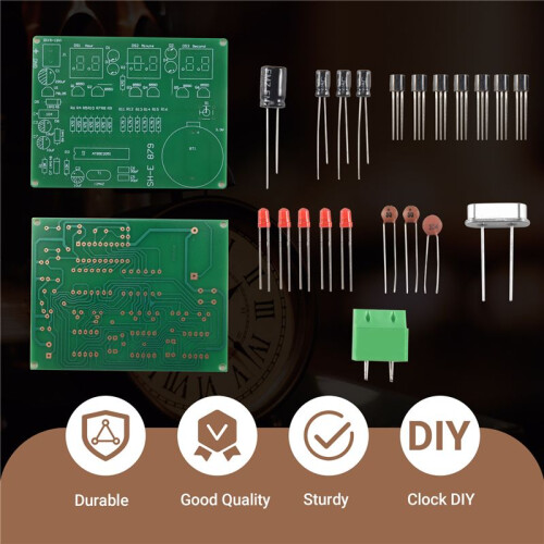 AT89C2051 6 Digital LED Display Electronic Clock DIY Kit Receiver for  Flux 1
