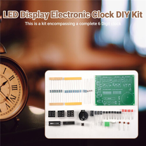 AT89C2051 6 Digital LED Display Electronic Clock DIY Kit Receiver for  Flux 2